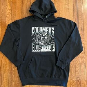 NWT Columbus Blue Jackets Black Hoodie/ Unisex Sz XL